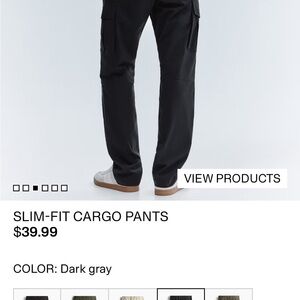 H&M Men's Cargo Pants - Black